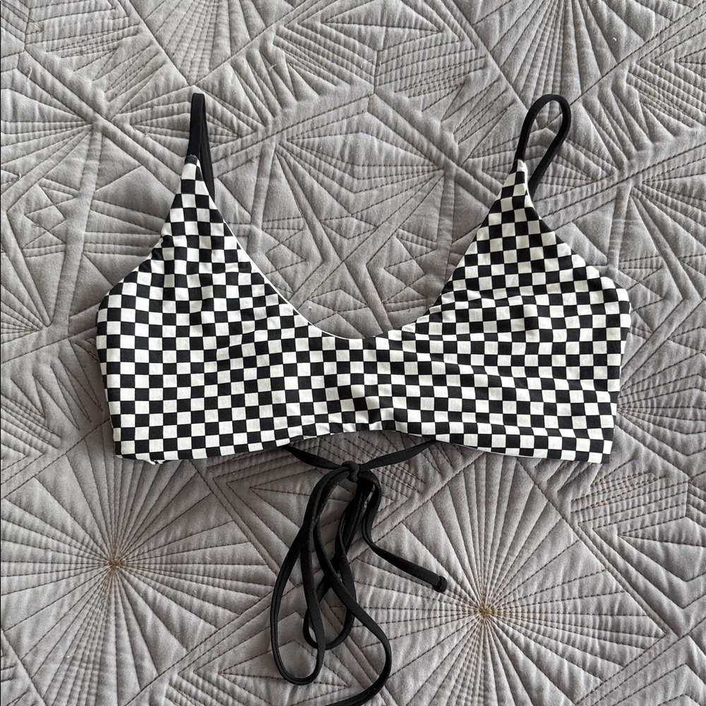 Boys + Arrows Jackson bikini - Black and White Checkered/Aviation